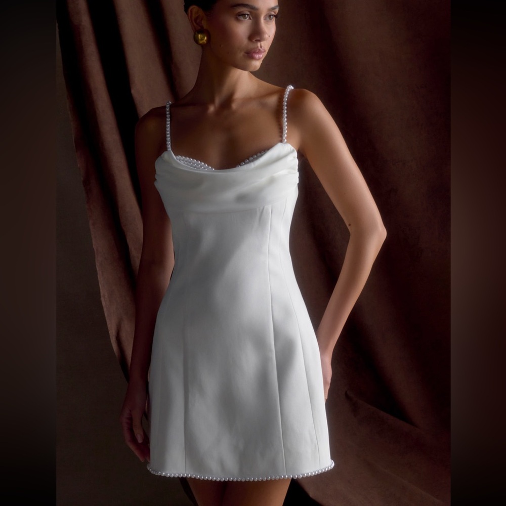 Meshki White Elegant mini dress
